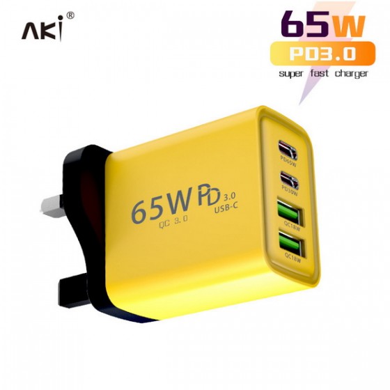 AKI AI-663 PD65W氮化鎵 4口快充充電器  