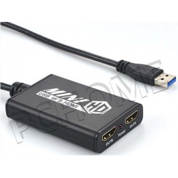 USB3.0 to HDMI*2高清顯示適配器AY96 USB3.0 to HDMI*2高清顯示適配器AY96